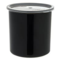 Carlisle 2 7/10 qt Classic Salad Crock with Lid - Plastic, Black (030203)