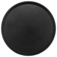 Carlisle 14 5/8" Round Serving Tray - Rubber Liner, Black (1400GL004)