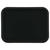 Carlisle Fiberglass Cafeteria Tray - 13 3/4"L x 10 3/5" W, Black (1410FG004)
