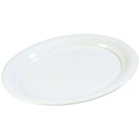 Carlisle 12" x 9-1/4" Oval Sierrus Platter - Melamine, White (3308202)