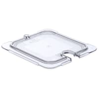 Carlisle Universal 1/6 Size Food Pan Lid - Flat, Notched, Clear (10317U07)