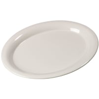 Carlisle 12" x 9-1/4" Oval Sierrus Platter - Melamine, Bone White (3308242)