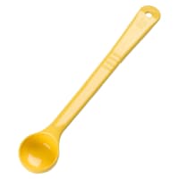 Carlisle 1 oz Solid Portion Spoon - Long Handle, Poly, Yellow (395604)