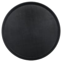 Carlisle 16 7/16" Round Serving Tray - Rubber Liner, Black (1600GL004)