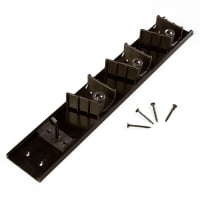 Carlisle Sparta Roll'N Grip Brush/Broom Rack, 18 in, w/ 1 Hook & 3 Holders (4073100)