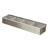 Carlisle Condiment Dispenser Caddy - (4)Quart Compartments, Countertop, Acrylic/Stainless (38704CNS)