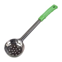 Carlisle 4 oz Perforated Portion Spoon w/ Stainless Bowl, Green (604381)
