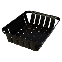 Carlisle Stackable Rectangular Basket - 10 3/8" x 8" x 2 1/2", Plastic, Black (440...
