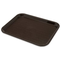 Carlisle Plastic Cafeteria Tray - 13 4/5"L x 10 3/4"W, Chocolate (CT101469)