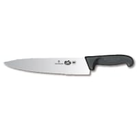 Victorinox 5.2033.25-X1 Wavy/Straight Chef's Knife w/ 10" Blade, Black Fibrox® Nylon Ha...