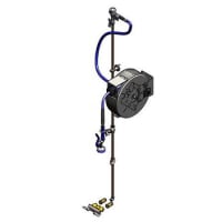 T&S B-7222-C01XS3XA Enclosed Hose Reel w/ 30 ft Hose & Blue Spray Valve