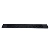 Winco BM-327K Rectangular Bar Mat - 27" x 3 1/4", Rubber, Black