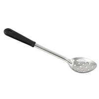 Winco BSPB-11 11" Perforated Basting Spoon w/ Black Bakelite Handle, Stainless