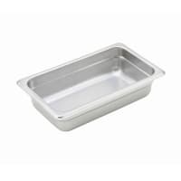 Winco SPJH-402 Quarter Size Steam Pan, Stainless