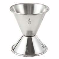 Winco J-2 Double Jigger - 3/4 & 1 1/4 oz, Stainless