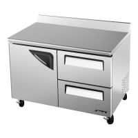 Turbo Air TWR-48SD-D2 49" Worktop Refrigerator w/ (2) Sections &amp; (2) Drawers, 115v
