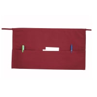 Winco WA-1221R Waist Apron - 21 3/4" x 12 1/2", Poly-Cotton, Burgundy