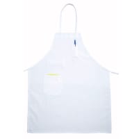 Winco BA-PWH Bib Apron - 33" x 26", Poly-Cotton, White