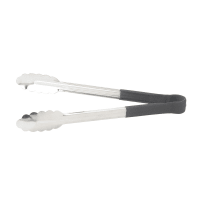 Winco UT-9HP-K 9"L Stainless Utility Tong, Black