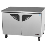 Turbo Air TUR-48SD 12 cu ft Undercounter Refrigerator w/ (2) Sections &amp; (2) Doors, 115v