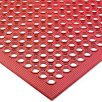 San Jamar KM1200 Kitchen Mat, Anti-Slip, Grease Proof, 36 x 60", Bagged, Red