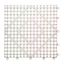 San Jamar VM5280CL 12" Square Interlocking Bar Mat - Rubber, Clear