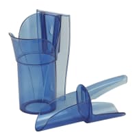 San Jamar SI7000 16 oz Saf-T-Scoop® Round Ice Scoop w/ Knuckle Guard & Guardian™ Holder - Pol...