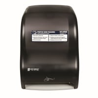 San Jamar T1400TBKHW Wall Mount Touchless Roll Paper Towel Dispenser - Plastic, Black Pearl