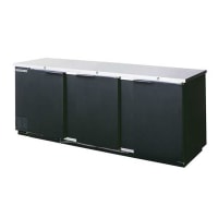 Beverage-Air BB94-1-B 94" (3) Section Bar Refrigerator - Swinging Solid Doors, 115v
