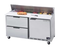 Beverage-Air SPED60-16-2 60" Sandwich/Salad Prep Table w/ Refrigerated Base, 115v