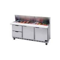 Beverage-Air SPED72-12-2 72" Sandwich/Salad Prep Table w/ Refrigerated Base, 115v