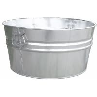 Witt 15-Gallon Outdoor Tub w/ Dual Drop Side Handles, Galvanized Steel (W14200)