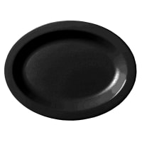Cambro 120CWP110 12" x 9" Oval Camwear Platter - Plastic, Black