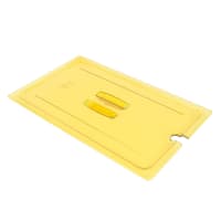 Cambro 10HPCHN150 H-Pan Hot Food Cover - Full-Size, Notched, Handle, Amber