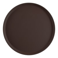 Cambro 900CT138 9" Round Camtread Serving Tray - Fiberglass, Tavern Tan