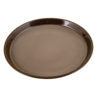 Cambro PT1100167 11" Round Polytread Tray - Brown