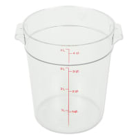 Cambro RFSCW4135 4 qt Camwear Round Storage Container - Clear