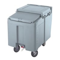 Cambro ICS125L401 125 lb SlidingLid™ Insulated Mobile Ice Caddy - Plastic, Slate Blue