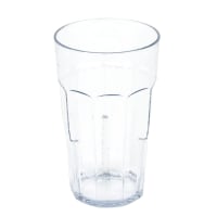 Cambro LT22152 22 oz Clear Hammered Plastic Tumbler