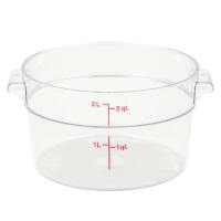 Cambro RFSCW2135 2 qt Camwear Round Storage Container - Clear
