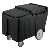 Cambro ICS175LB110 175 lb SlidingLid™ Insulated Mobile Ice Caddy - Plastic, Black