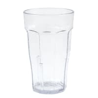 Cambro LT12152 12 oz Clear Hammered Plastic Tumbler