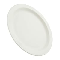 Cambro 9CWNR148 9" Round Plastic Dinner Plate, White
