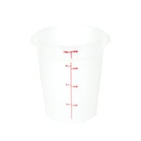 Cambro RFS8148 8 qt Round Storage Container - Natural White