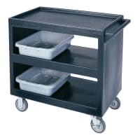 Cambro BC235110 3 Level Polymer Utility Cart w/ 500 lb Capacity, Raised Ledges
