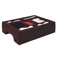 Cambro LCDCH10131 Camtainer Condiment Holder - 20" x 16" x 4 13/16", Dark Brown