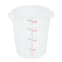 Cambro RFS4148 4 qt Round Storage Container - Natural White