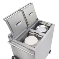 Dinex DXIDPWB20900 35 9/25" Heated Mobile Dish Dispenser w/ (2) Columns - Stainless, 208v/1ph