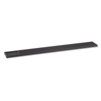 Vollrath 2330-99 Rectangular Bar Mat - 23 1/2" x 3 1/8", Rubber, Black