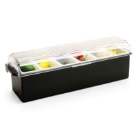 Vollrath 4743-06 (6) Compartment Bar Garnish Tray - Domed Lid